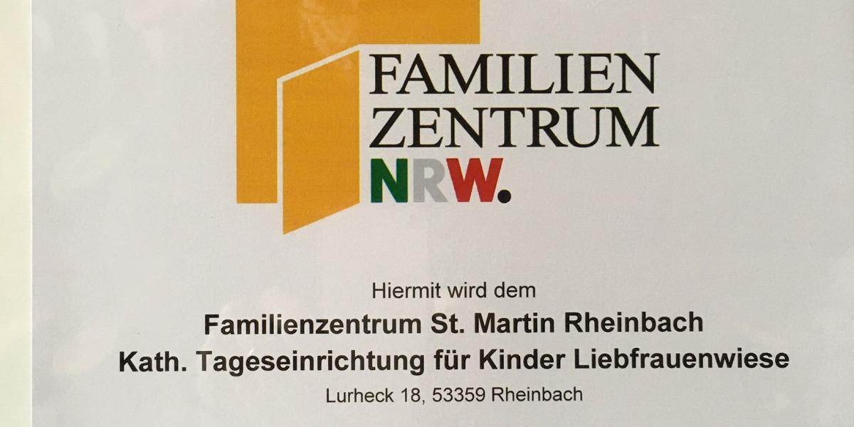 Urkunde_Familienzentrum_NRW